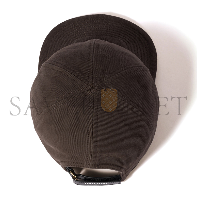 MIU MIU HAT DRILL BASEBALL CAP 5HC370